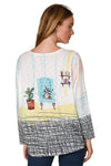Inoah "Purrfect Boss" Long Dolman Sleeve Crew Neck Top T1644K-AE38