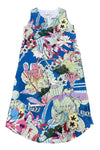 Inoah River Creek Sleeveless Dress in Sky Blue
