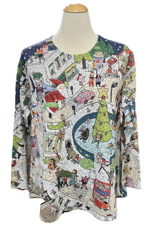  Inoah SANTA'S VILLAGE Long Sleeve Top T515NB-Z42