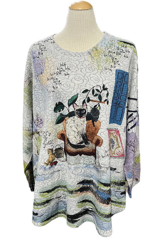 Inoah SASSY & QUEEN One Size Drop Shoulder Long Sleeve Top T812NB-AD36