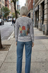 Inoah "Sir Benjamin" Long Sleeve V-Neck Top T644BR-AF91