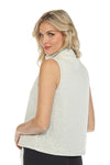Inoah Sleeveless Quilted One Pocket Top in Ivory T1565NB-IVORY