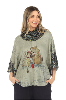  Inoah Wasn't Me Cowl Neck Poncho