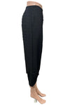 Inoah Wide Tulip Hem Crop Pant in Black B265WKB-BLACK