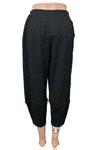 Inoah Wide Tulip Hem Crop Pant in Black B265WKB-BLACK