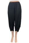 Inoah Wide Tulip Hem Crop Pant in Black B265WKB-BLACK