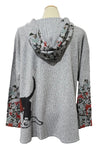 Inoah "Woolly Love" Long Sleeve Hooded Top T330BR-Z56