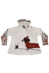 Inoah "Woolly Love" Long Sleeve Hooded Top T330BR-Z56
