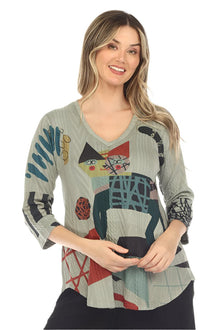  Inoah Zoe V-Neck A-Line Sweater