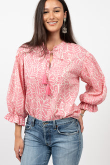  Ivy Jane Balloon Sleeve Top in Pink