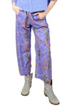Ivy Jane Block Print Corduroy Pants in Peri Style 230032