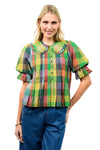 Ivy Jane Blocks of Plaid Top in Multicolor Style 621594