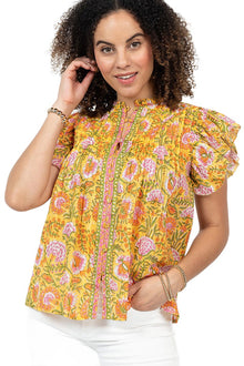  Ivy Jane Border To Border Top in Yellow - Style 650340