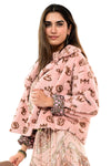 Ivy Jane Branded Fur Jacketin Blush Style 130267
