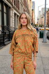 Ivy Jane Corduroy Bubble Top in Orange 630422