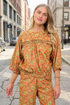 Ivy Jane Corduroy Bubble Top in Orange 630422