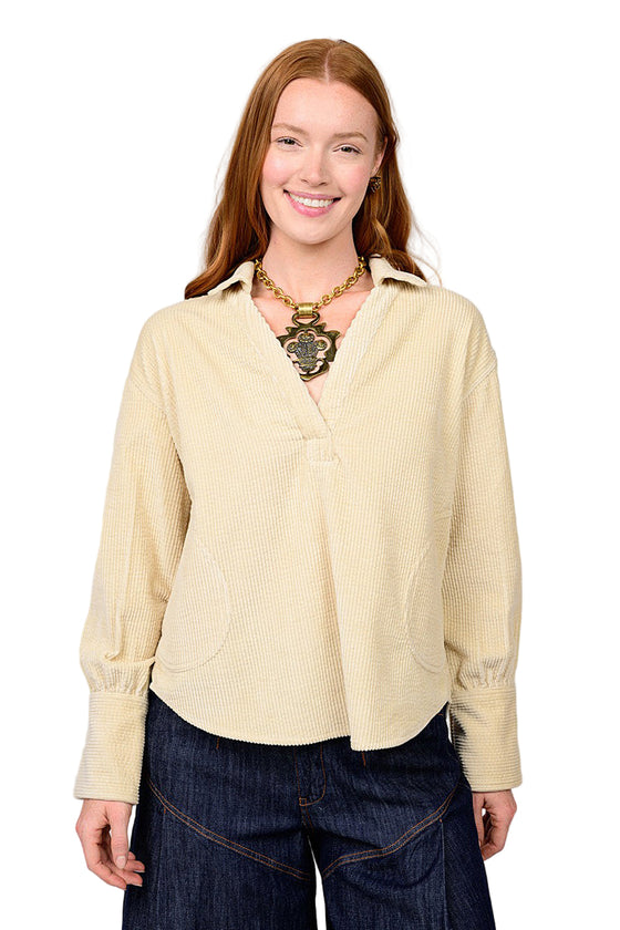 Ivy Jane Corduroy Popover in Ivory Style 630395
