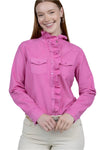 Ivy Jane Corduroy Ruffle Snap Shirt in Pink Style 641414