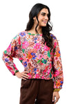 Ivy Jane Crew Neck Sweatshirt in Rich Fall Floral Style 921011