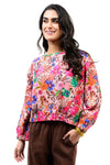 Ivy Jane Crew Neck Sweatshirt in Rich Fall Floral Style 921011