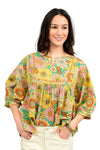 Ivy Jane Daisy Popover Top in Green Style 621585