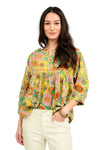 Ivy Jane Daisy Popover Top in Green Style 621585