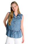 Ivy Jane Denim Tiered Top in Indigo Style 650426