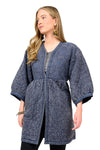 Ivy Jane Embroidered Quilted Jacket in Indigo Style 130221