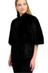 Ivy Jane Faux Capelet Jacket in Black Style 130209