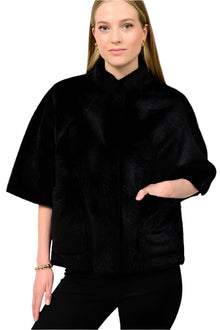  Ivy Jane Faux Capelet Jacket in Black Style 130209