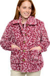 Ivy Jane Faux Fur Rosy Leopard Jacket in Lilac Style 130217