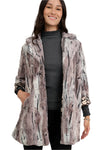 Ivy Jane Faux Mountain Fox Coat in Pewter Style 130200