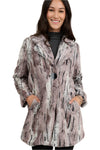 Ivy Jane Faux Mountain Fox Coat in Pewter Style 130200