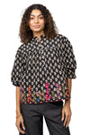 Ivy Jane Field Of Flowers Top in Black Style 630385