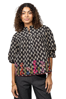  Ivy Jane Field Of Flowers Top in Black Style 630385