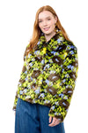 Ivy Jane Floral Faux Fur Jacket in Brown Style 130256