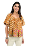 Ivy Jane Garden Of Flowers Top in Rust Style 621589