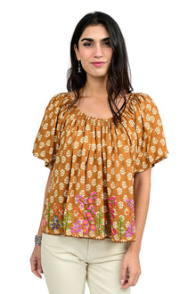  Ivy Jane Garden Of Flowers Top in Rust Style 621589