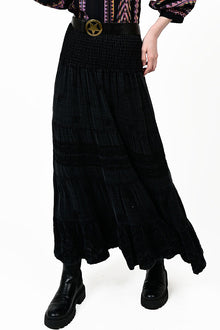  Ivy Jane Gauzee Embroidered Skirt in Black