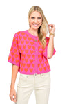 Ivy Jane Heart Felt Sweater in Hot Pink Style 940010