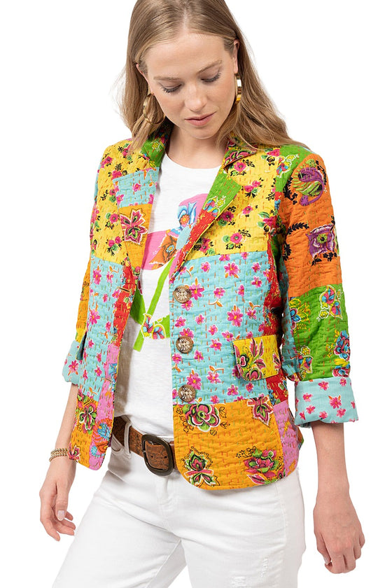 Ivy Jane Kantha Stitch Patchwork Blazer Style 140063