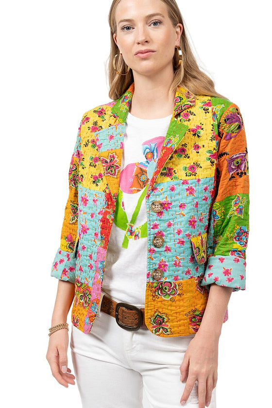 Ivy Jane Kantha Stitch Patchwork Blazer Style 140063