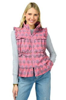  Ivy Jane Kantha Stitched Vest in Lilac Style 130227