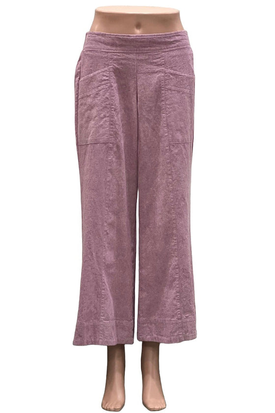 Ivy Jane Linen Slouch Pocket Pant in Lilac - Style 250024