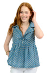 Ivy Jane Nautical On The Block Top in Blue Style 650427