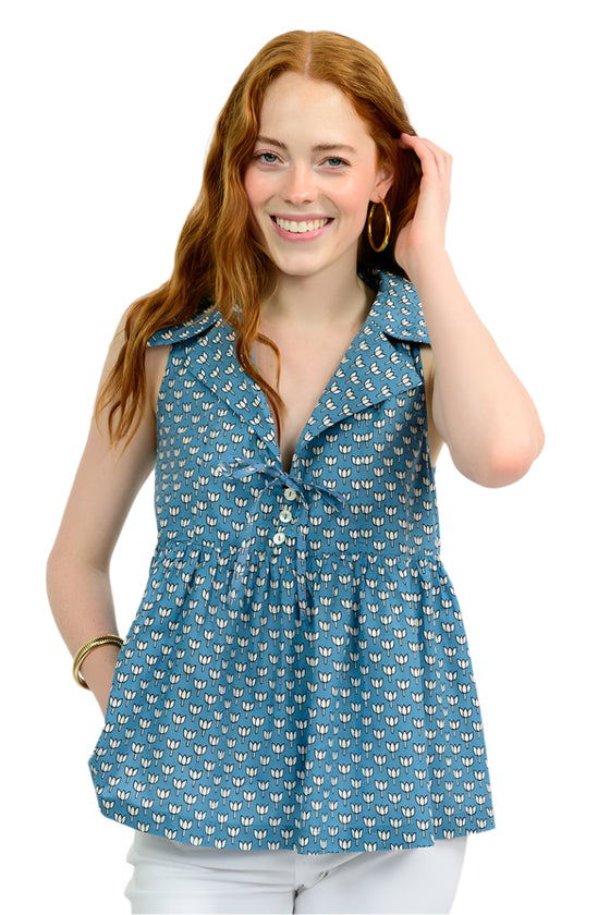 Ivy Jane Nautical On The Block Top in Blue Style 650427