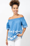 Ivy Jane Over The Border Top in Blue