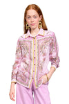 Ivy Jane Paisley Border Shirt in Pink Style 650450