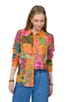 Ivy Jane Patchwork Camp Shirt in Multi Style 621583