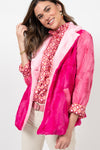 Ivy Jane Patchwork Fur Jacket in Pink